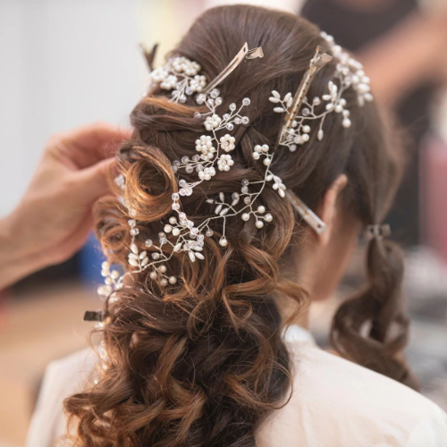 An example of our hair styling service for weddings