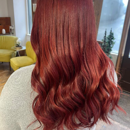 An example of our hair highlighting service