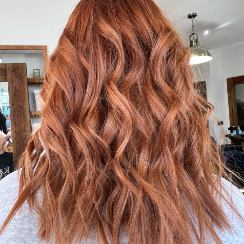 An example of our hair highlighting service