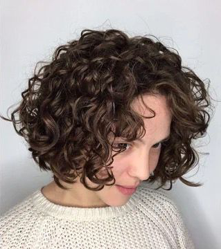 A lady's hair after a perm from us