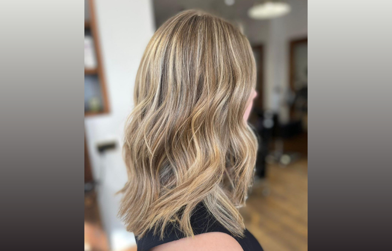A woman's hair after styling